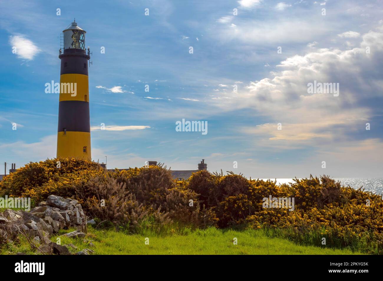 1844, St John’s Point Lighthouse, el faro más alto de la isla de Irlanda Foto de stock