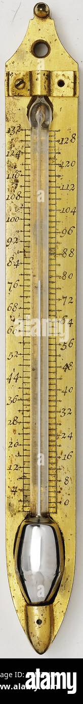 Este termómetro de mercurio fue hecho por Daniel Gabriel Fahrenheit,  inventor del termómetro de mercurio y creador de la escala de temperatura  que lleva Fotografía de stock - Alamy