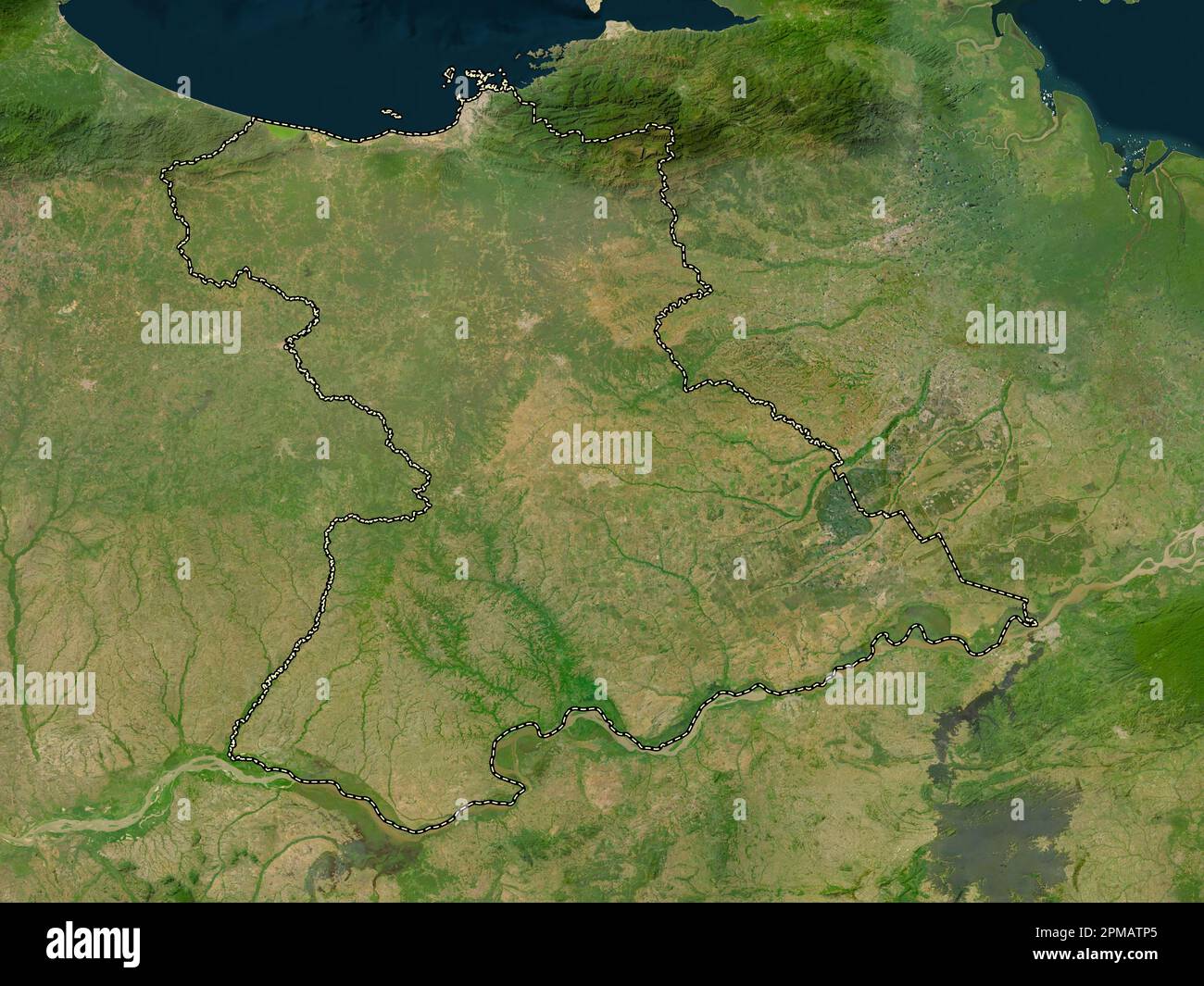 Anzoátegui, estado de Venezuela. Mapa satelital de baja resolución  Fotografía de stock - Alamy