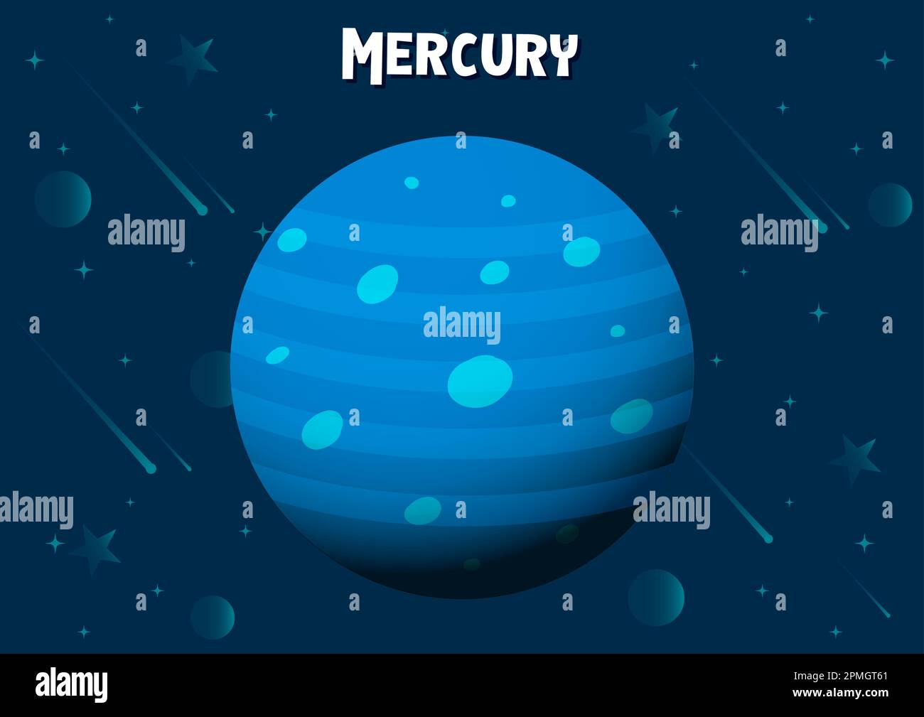 Ilustración vectorial del planeta Mercurio Ilustración del Vector