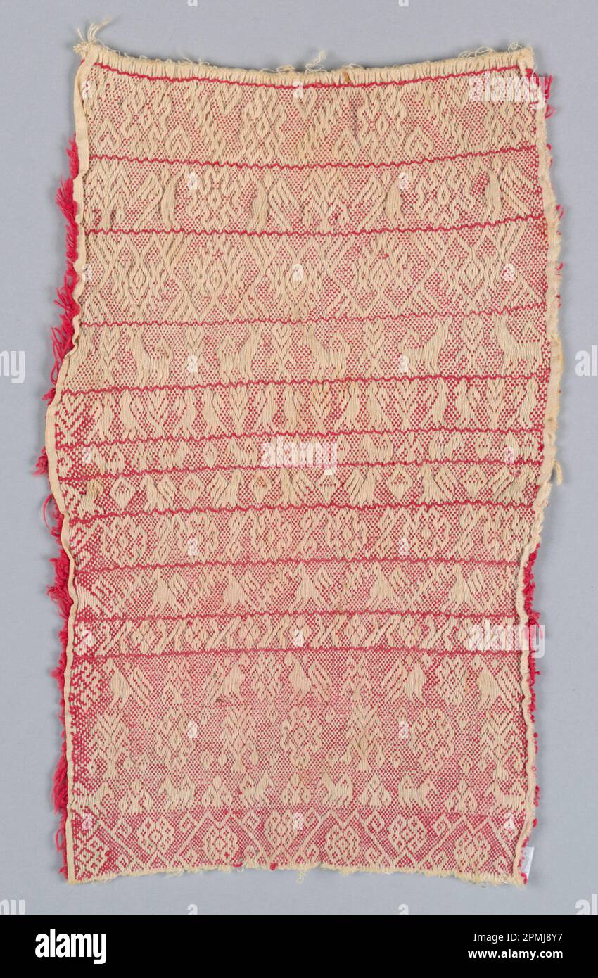 Muestreador (México); algodón; urdimbre x trama: 26,7 x 14,6 cm (10 1/2 x 5 3/4 pulg.); legado de Gertrude M. Oppenheimer; 1981-28-389 Foto de stock