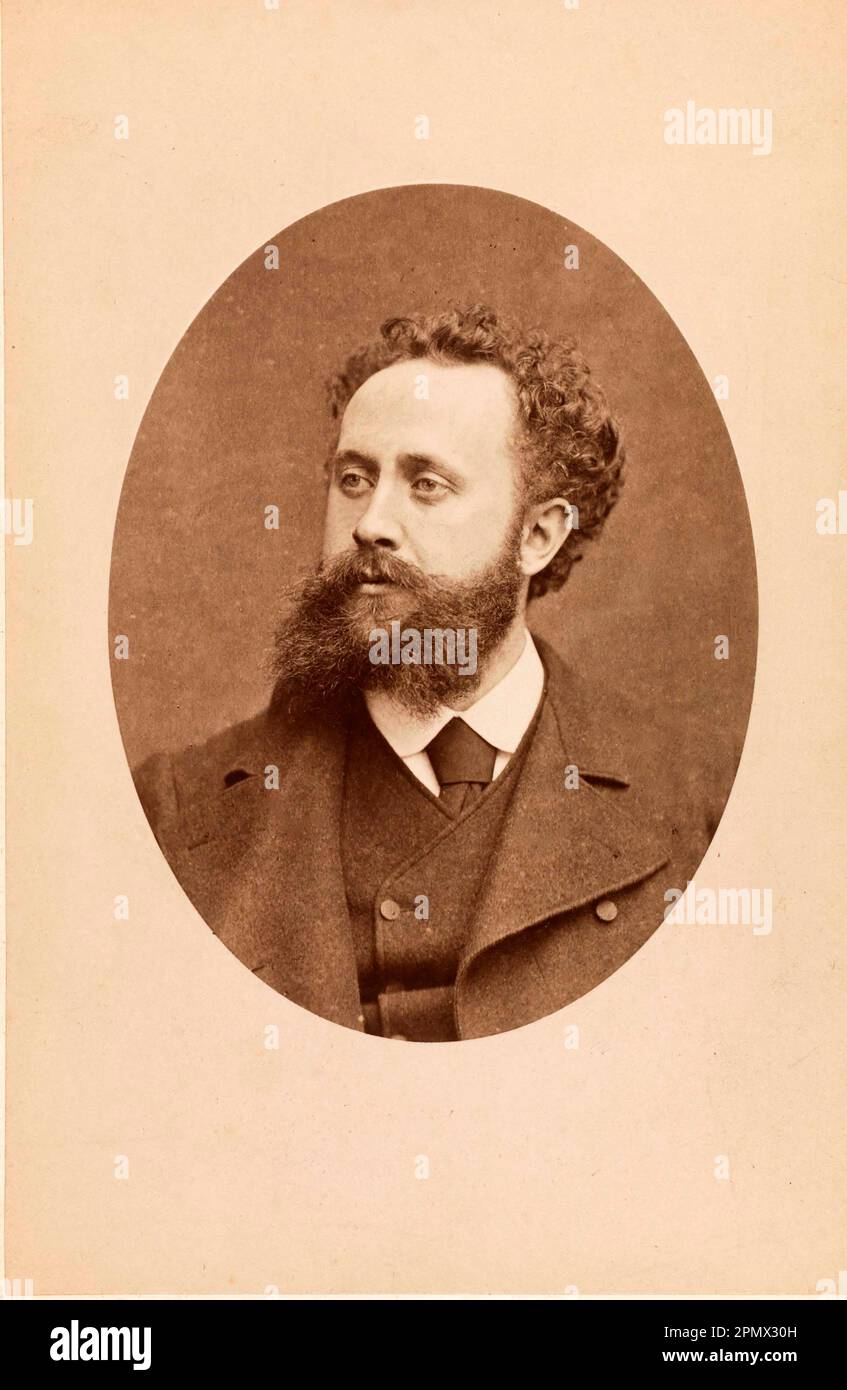 Ary Arnold Sheffer (1839-1873) Retrato - por Fratelli Vianelli Foto de stock