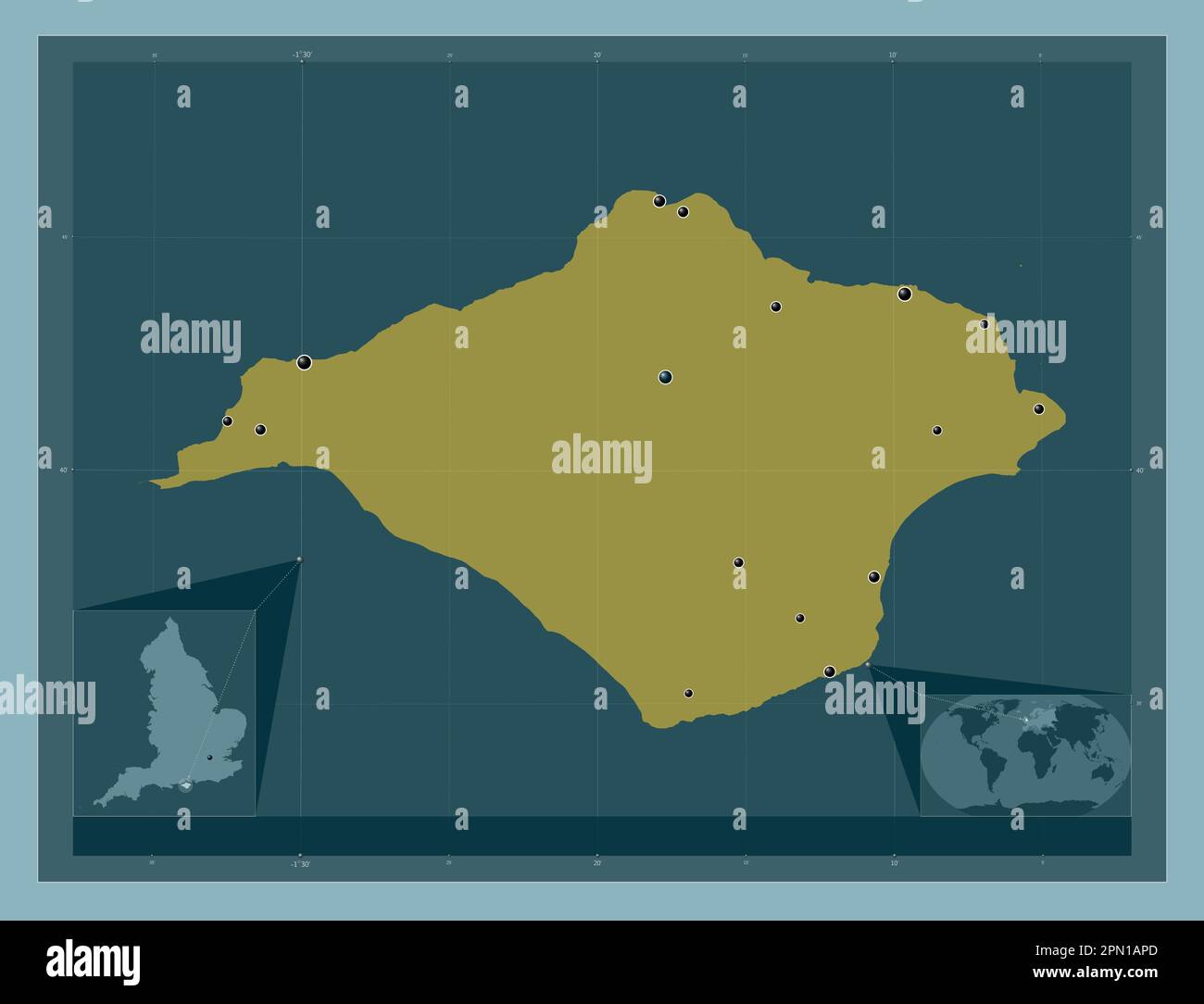 Isla de Wight, autoridad unitaria de Inglaterra Gran Bretaña. Forma