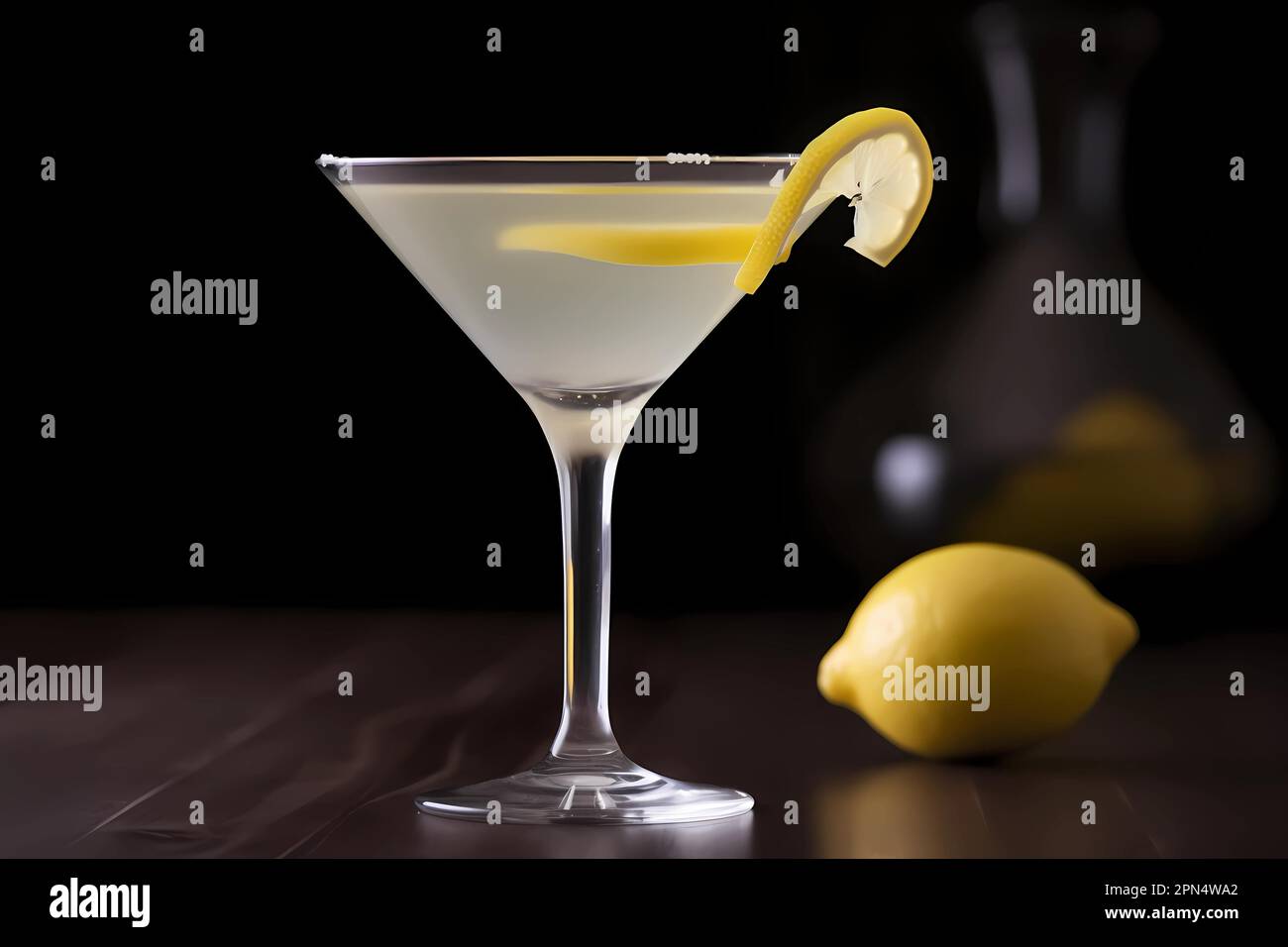 Limón gota Martini originario de los Estados Unidos, hecho con vodka