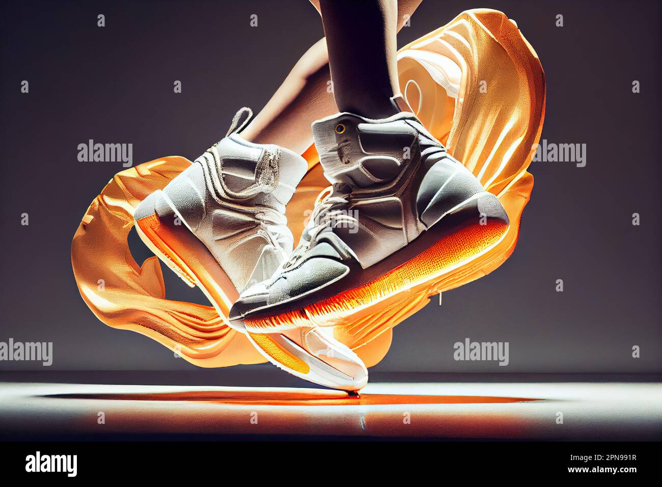 elegantes zapatos deportivos brillantes o zapatillas de deporte