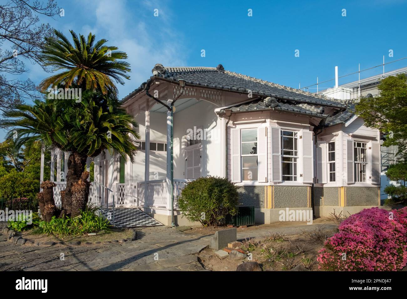 Casa escénica de Glover en el jardín de Glover en Nagasaki, Japón Foto de stock