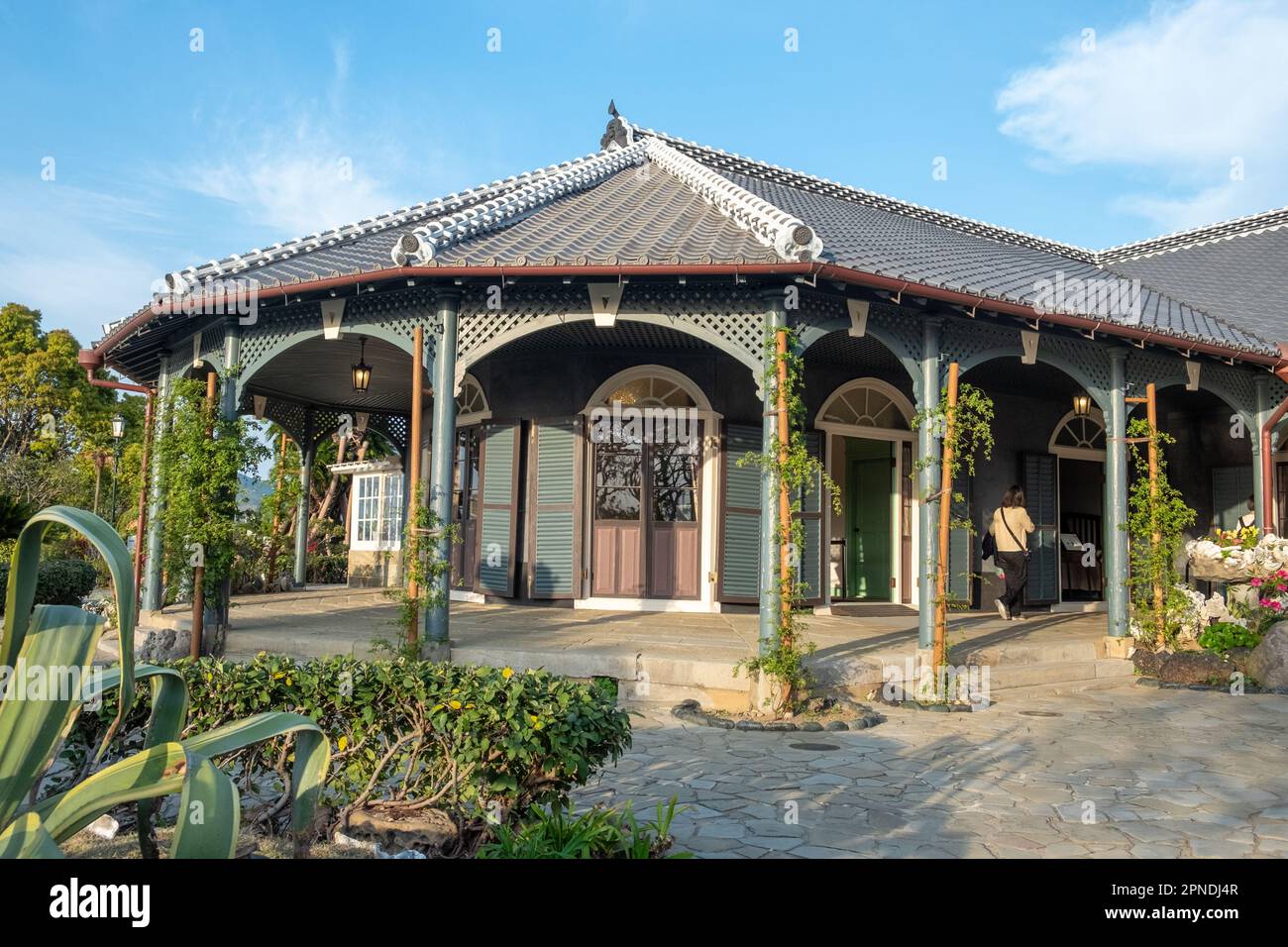 Casa escénica de Glover en el jardín de Glover en Nagasaki, Japón Foto de stock