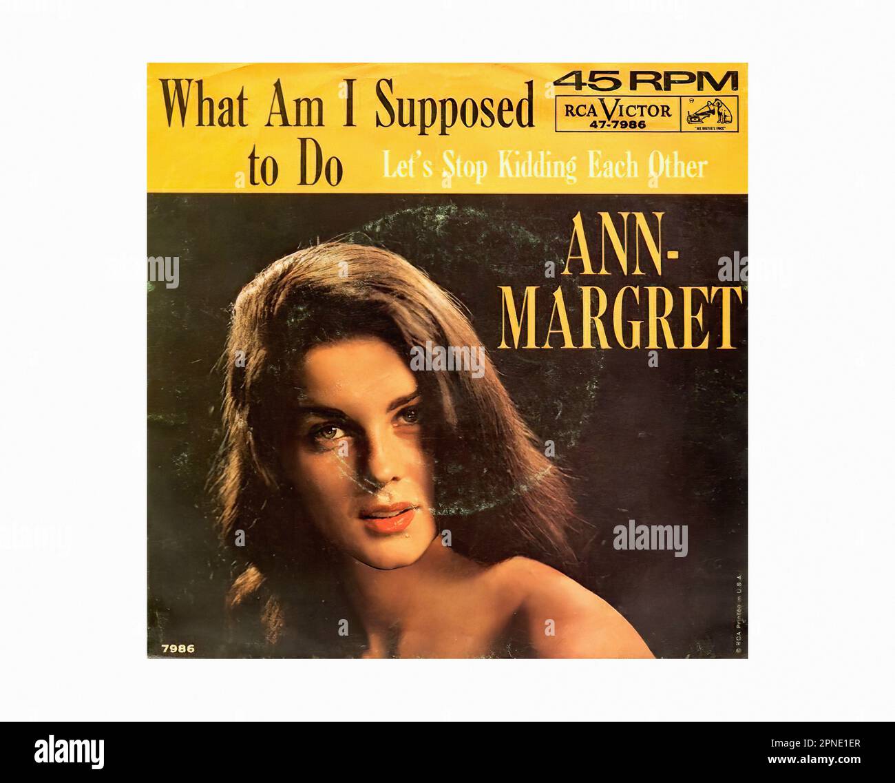 1962 - Ann Margret A - Vintage 45 R.P.M Music Vinyl Record Foto de stock