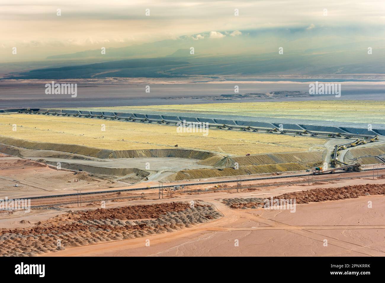 Depósitos de sulfuro de cobre en una mina de cobre en Chile Foto de stock
