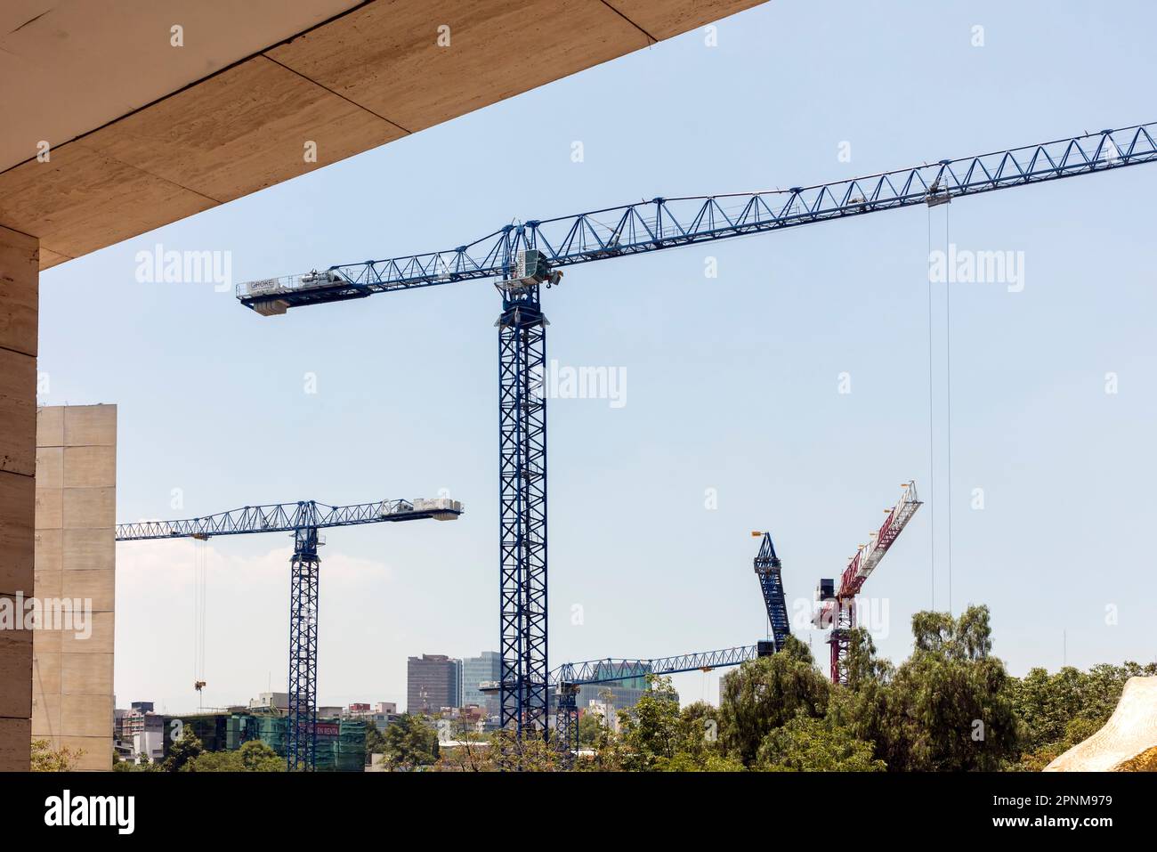 Grúas de construcción Foto de stock