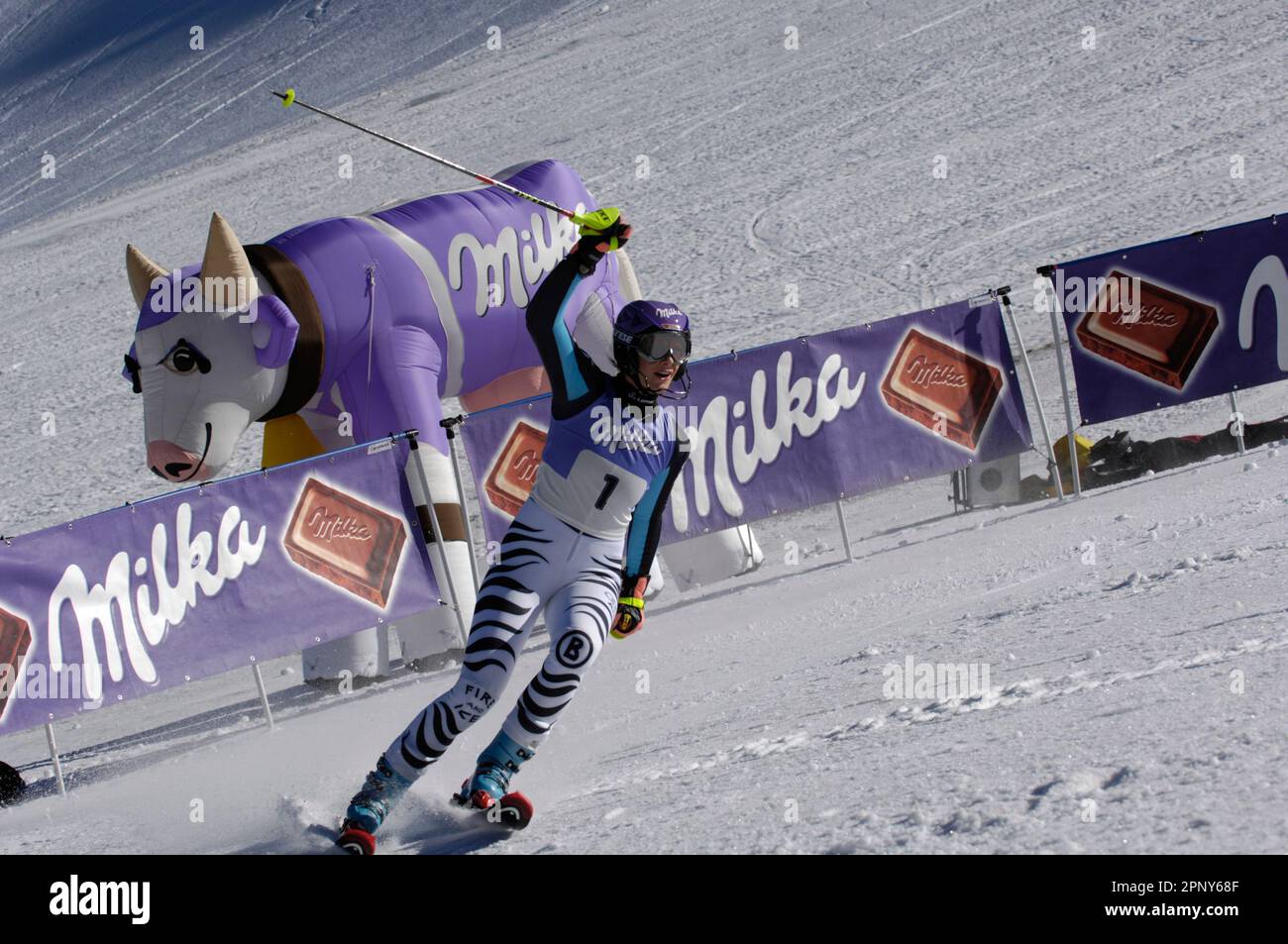Esquí Alpin, Damen National Mannschaft en Sölden, aquí Maria Höfl-Riesch Foto de stock