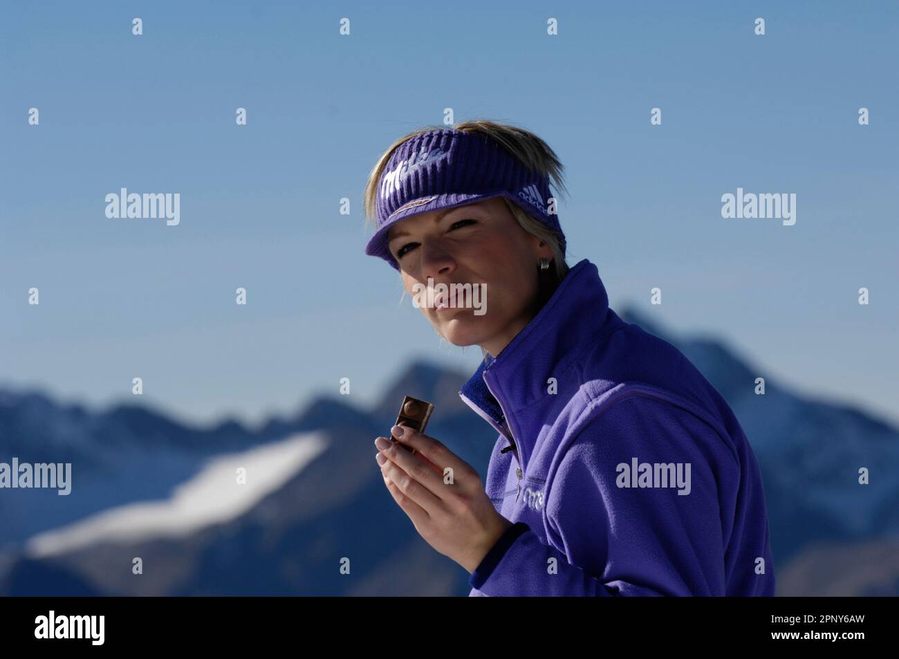 Esquí Alpin, Damen National Mannschaft en Sölden, aquí Maria Höfl-Riesch Foto de stock
