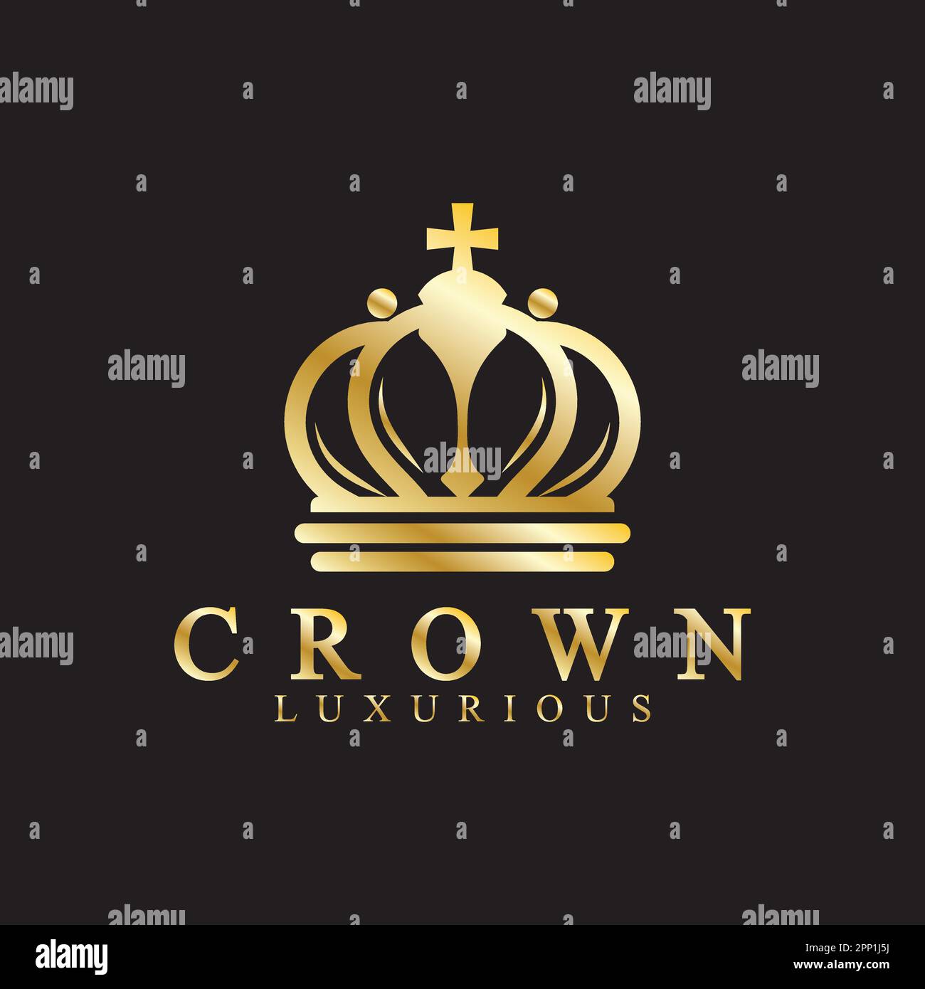 Símbolos de corona dorada. Colección de iconos de lujo vectorial Imagen  Vector de stock - Alamy