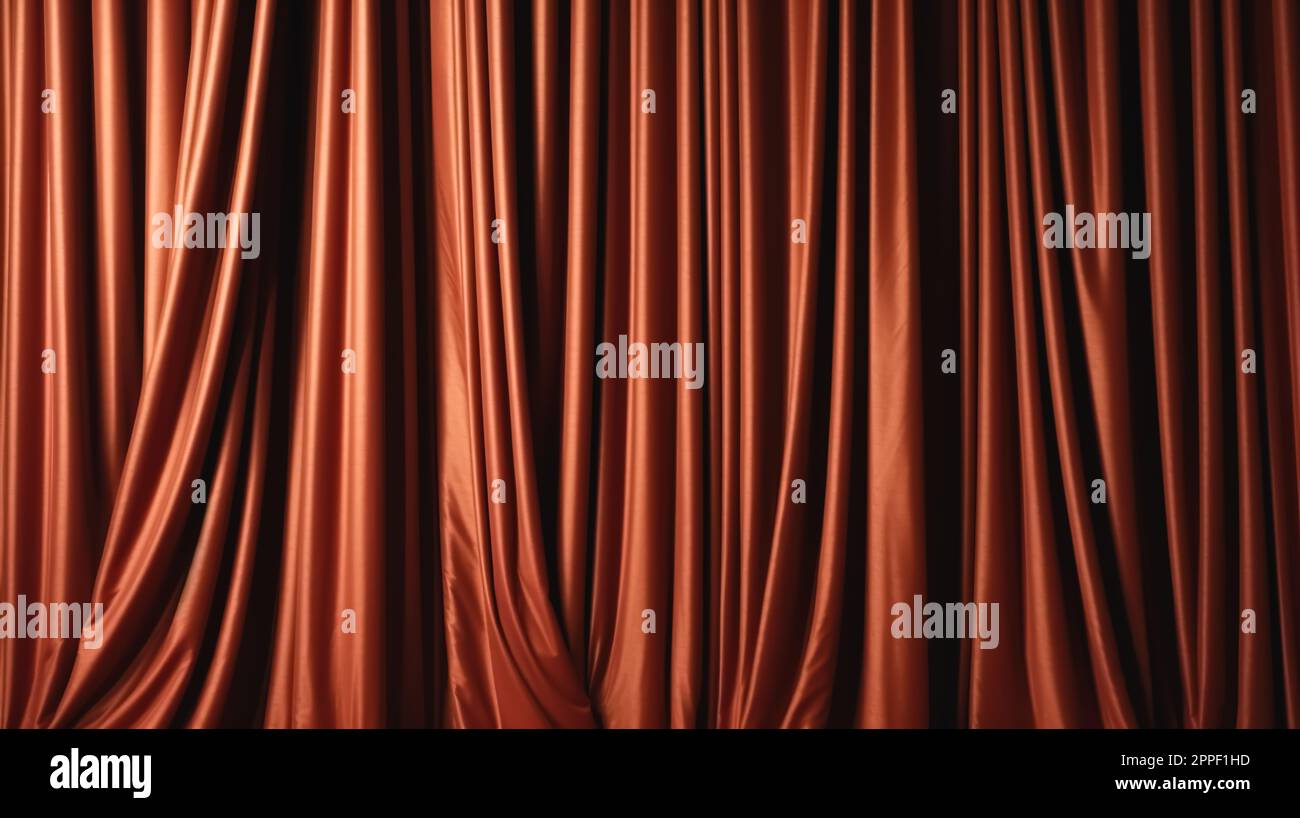 Cortinas marrones brillantes iluminadas para su fondo, IA generativa  Fotografía de stock - Alamy