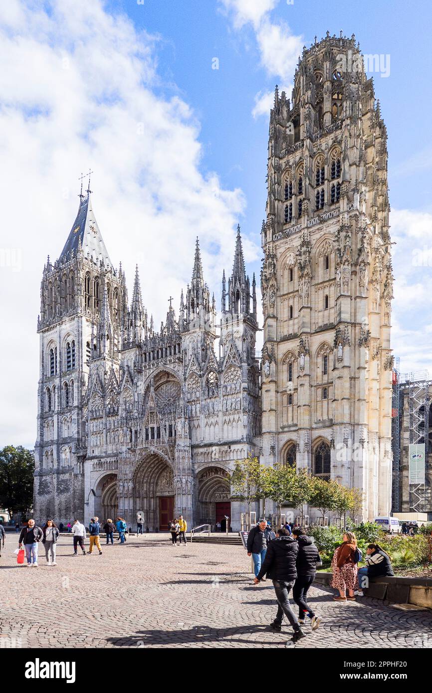 Francia, Rouen - Catedral de Notre-Dame Foto de stock