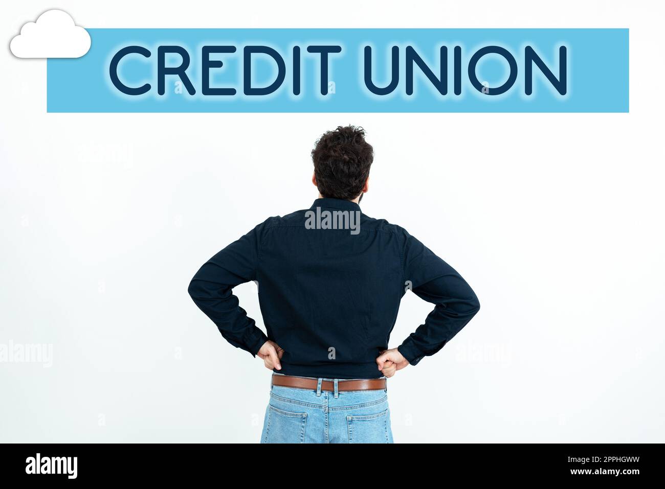 Inspiración mostrando signo Credit Union. Concepto significa asociación cooperativa que hace pequeños préstamos a los miembros Foto de stock