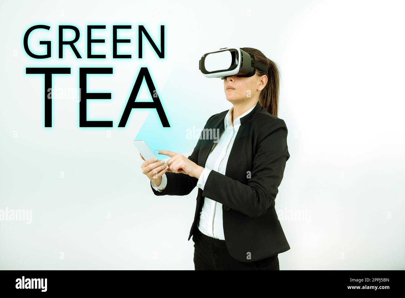 Escritura que muestra el texto Green Tea. Concepto que significa el