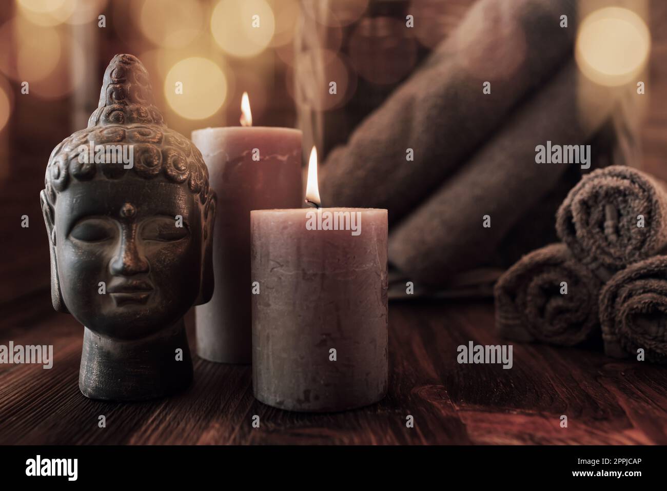 Bienestar y meditación en armonía Foto de stock