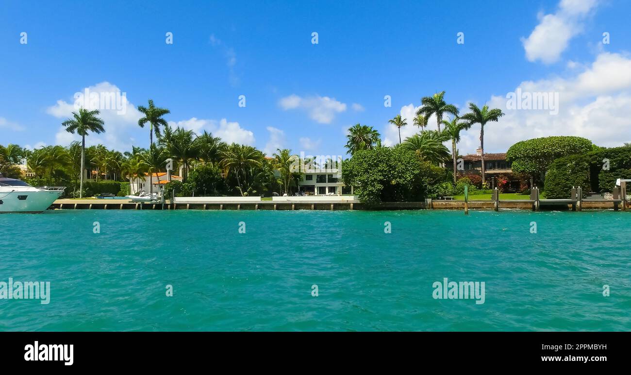Lujosa mansión en Miami Beach, florida, EE.UU Foto de stock