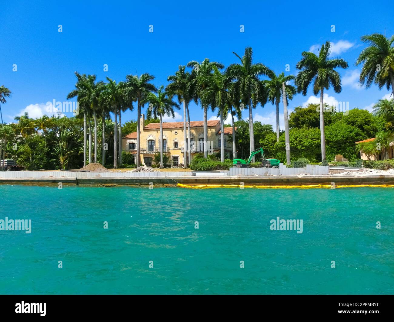 Lujosa mansión en Miami Beach, florida, EE.UU Foto de stock