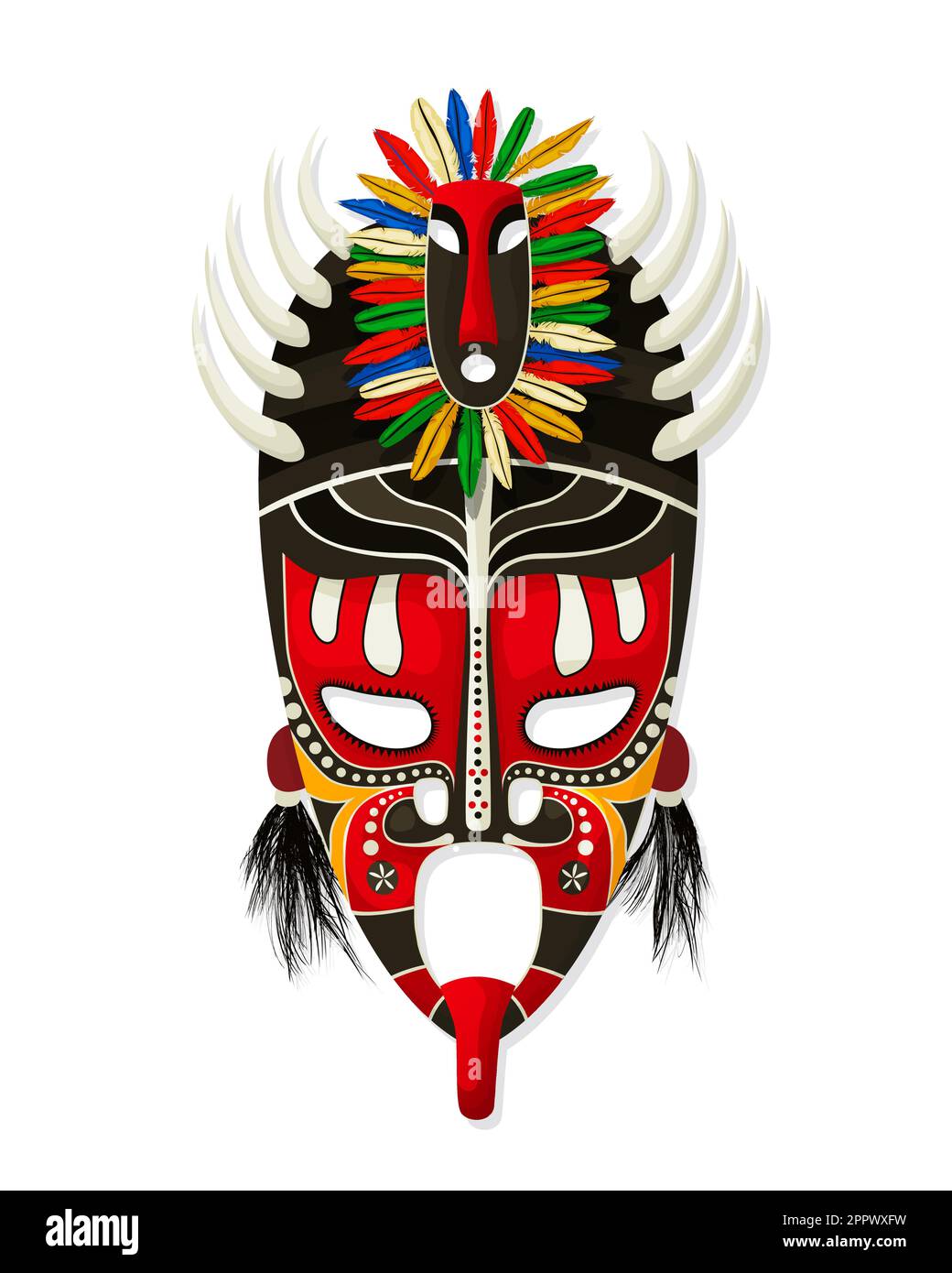 Vector de máscara tribal Ilustración del Vector