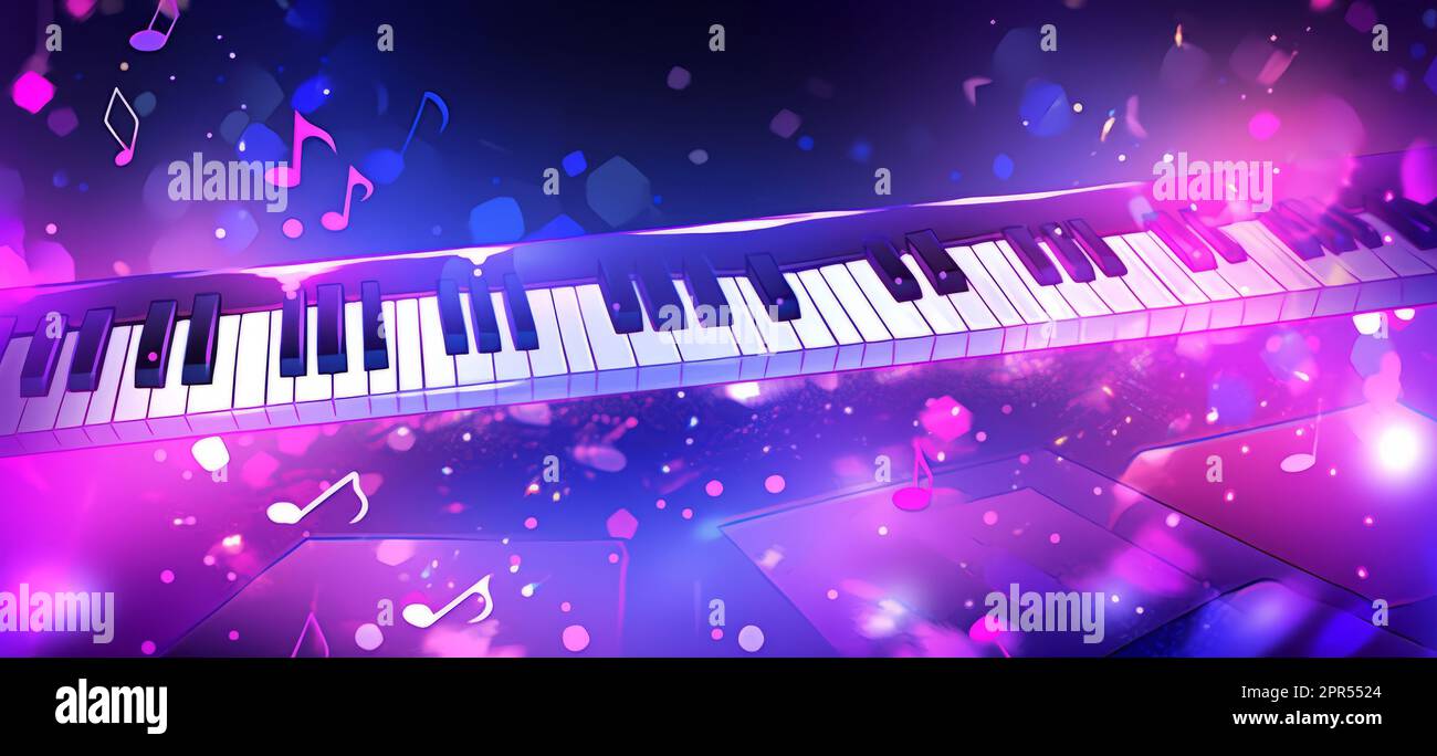 Música de fondo con piano. Ilustración Generativa AI Fotografía de stock -  Alamy