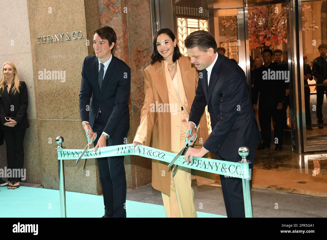 Alexandre Arnault, Geraldine Arnault, Anthony Ledru at Tiffany