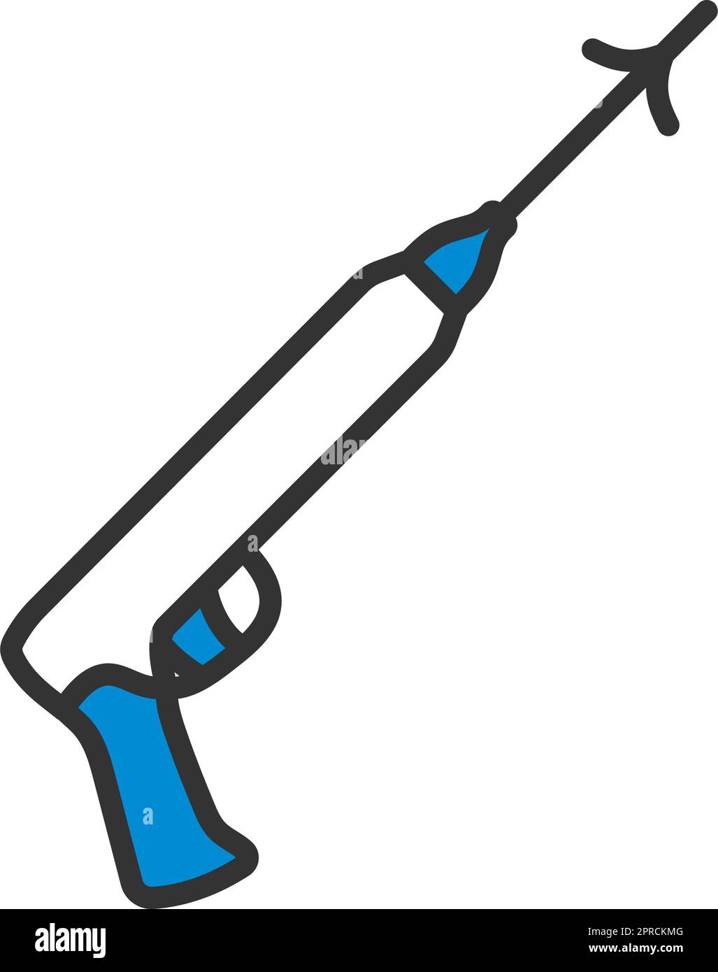 Icono de pistola de pesca. Diseño de contorno en negrita con ancho de trazo  editable. Ilustración vectorial Imagen Vector de stock - Alamy