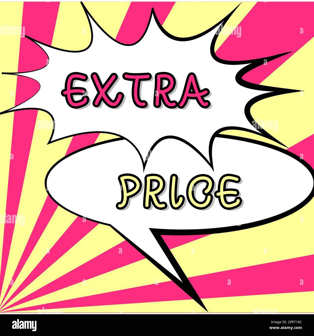 Texto de escritura a mano Precio extra, palabra escrita en la