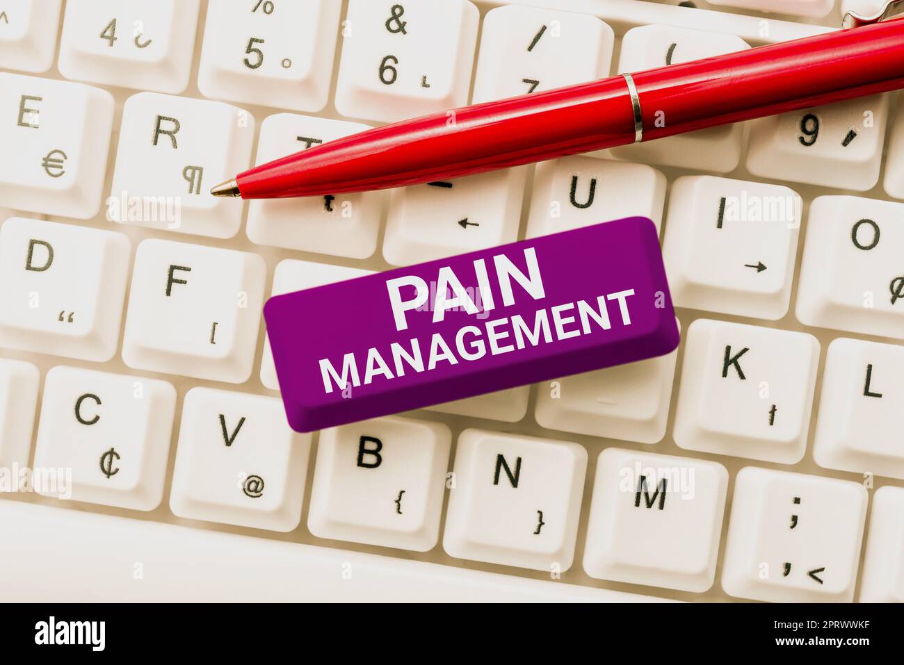 Escritura que muestra el texto Pain Managementa rama de la medicina que