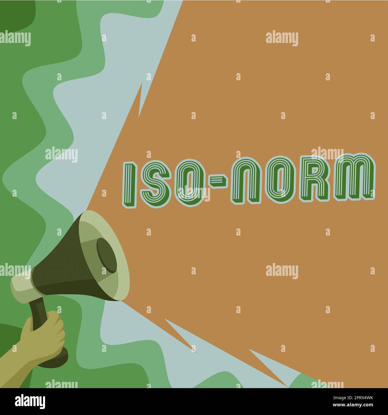 Leyenda conceptual Norma ISO, concepto que significa un estándar