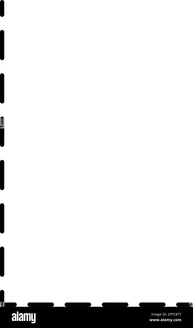 Letra del alfabeto de trazado L preescritura elemento de línea punteada para niños de jardín de infantes, preescolar y escuela Montessori hoja de trabajo para la práctica de escritura a mano. Ilustración del Vector