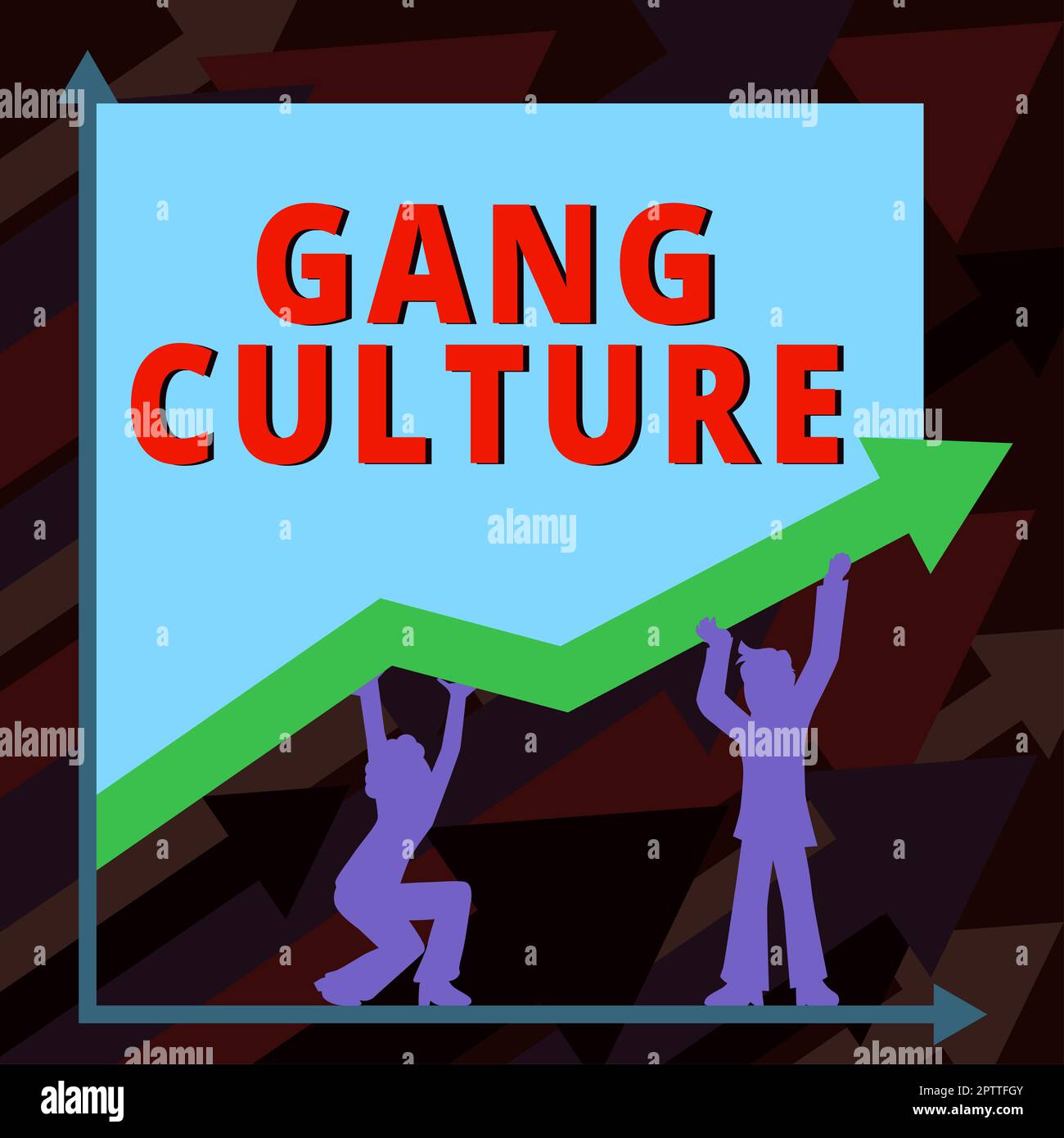 Signo de texto que muestra la cultura de pandillas, concepto que