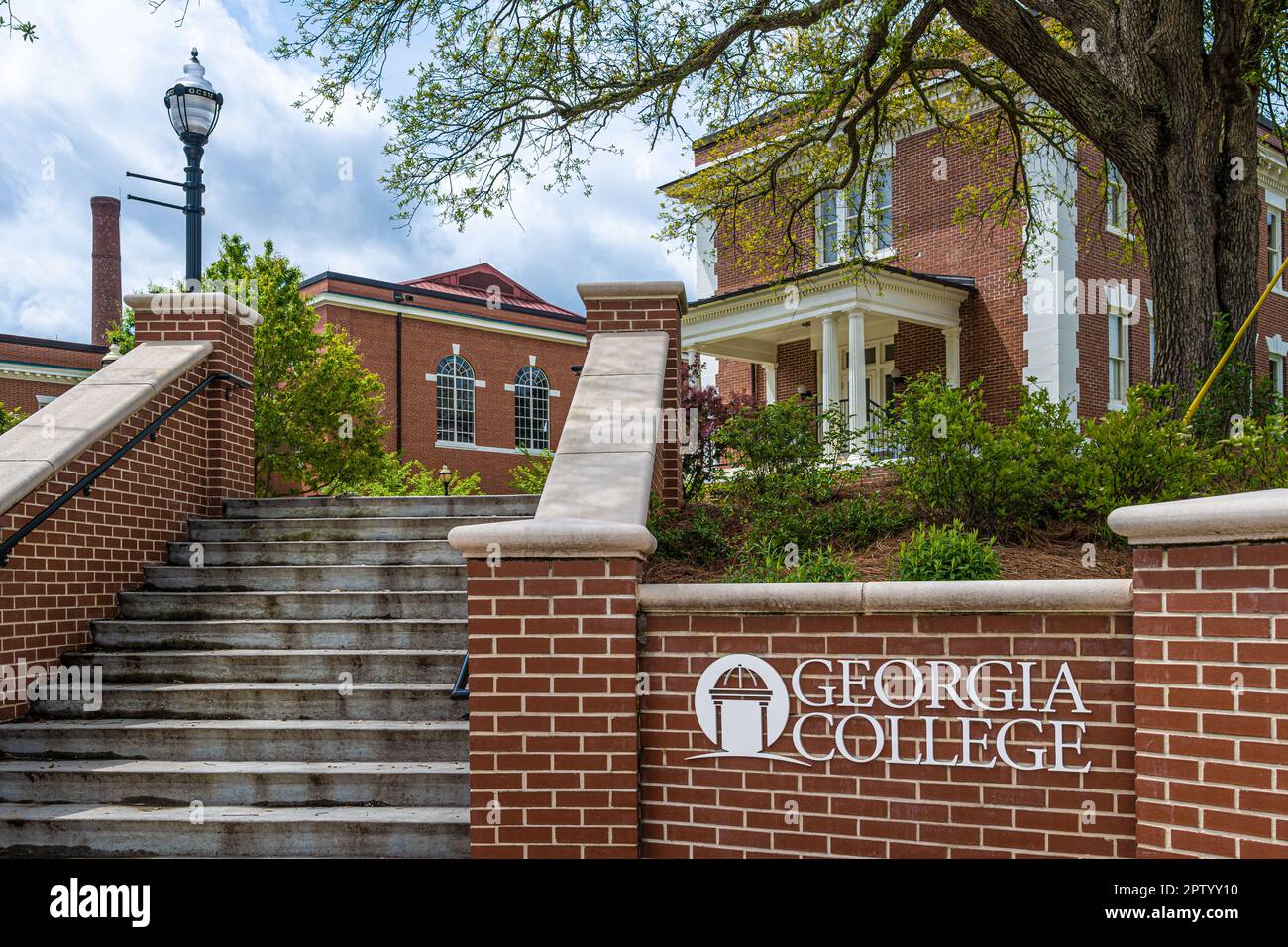 Campus de Georgia College & State University en Milledgeville, Georgia. (EE.UU.) Foto de stock