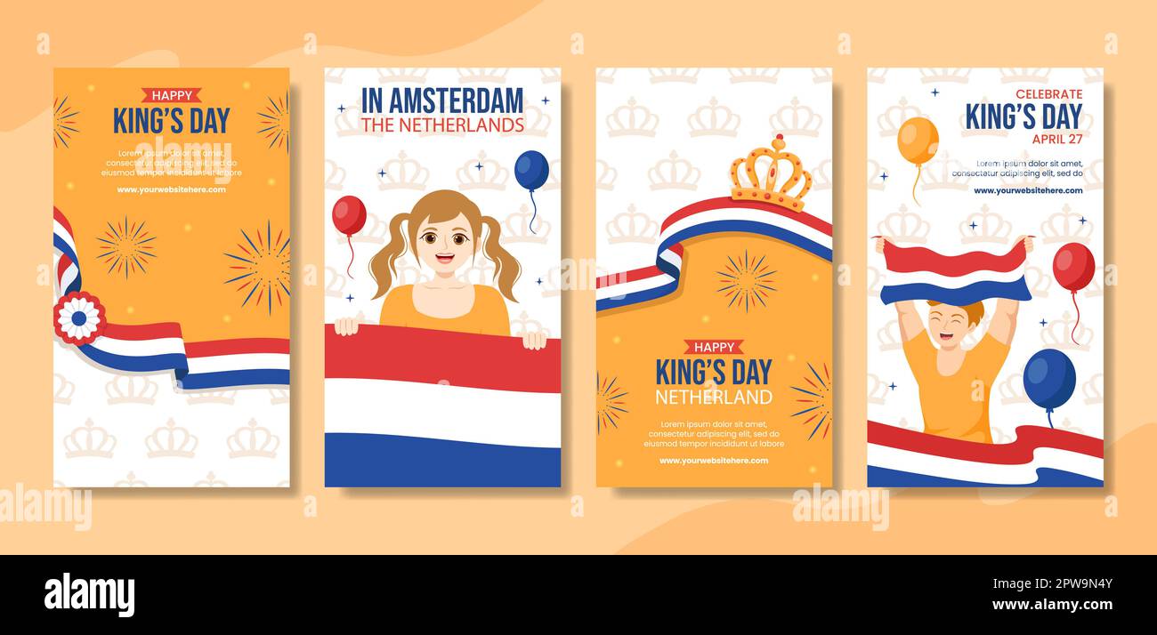 Happy Kings Día de los Países Bajos Historias de medios sociales