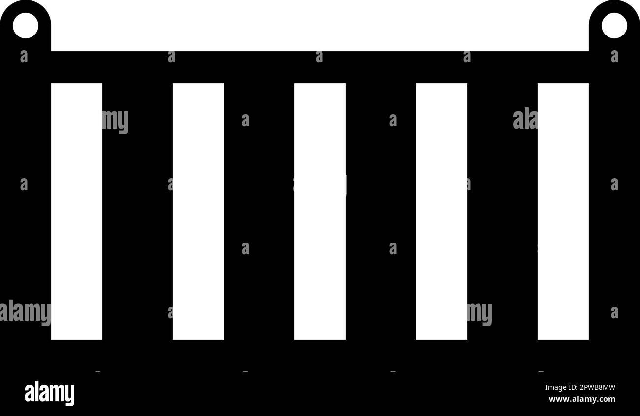Contenedor de carga envío envío de mercancías de transporte de almacenamiento productos caja de carga icono de color negro ilustración vectorial imagen estilo plano Ilustración del Vector