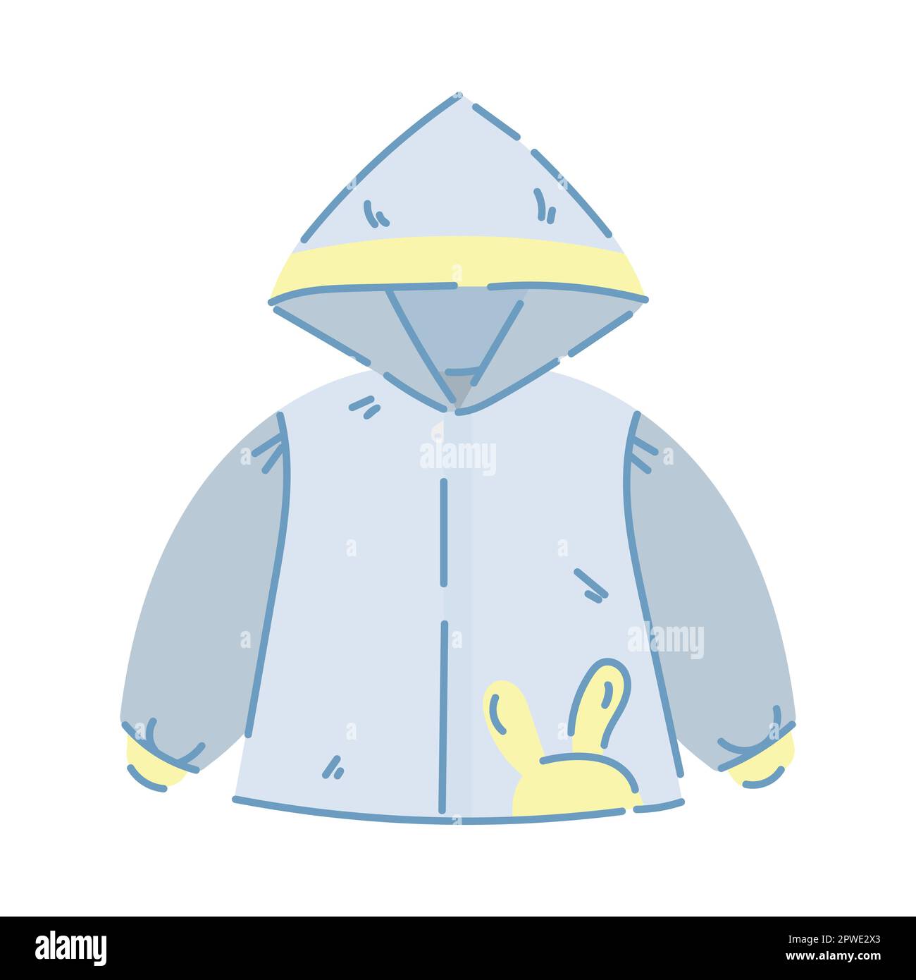 Niños Raincoat ilustración de dibujos animados Imagen Vector de stock