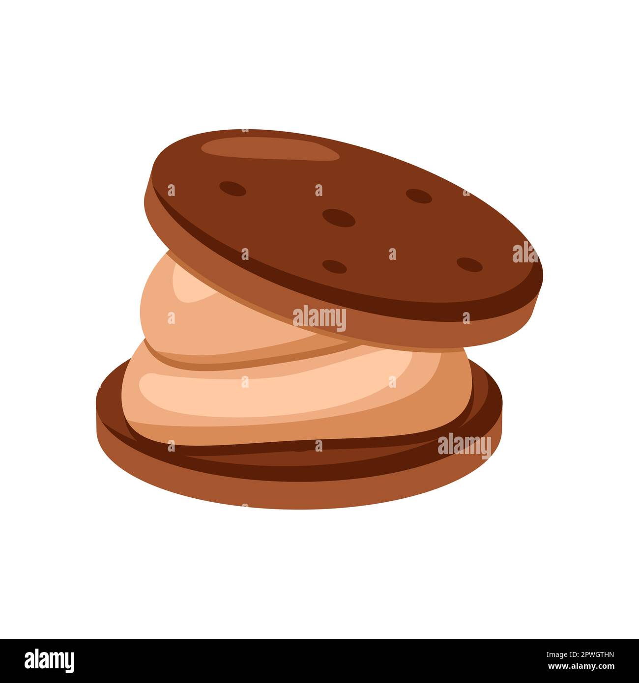 Ilustración de dibujos animados de souffle de chocolate casero Imagen
