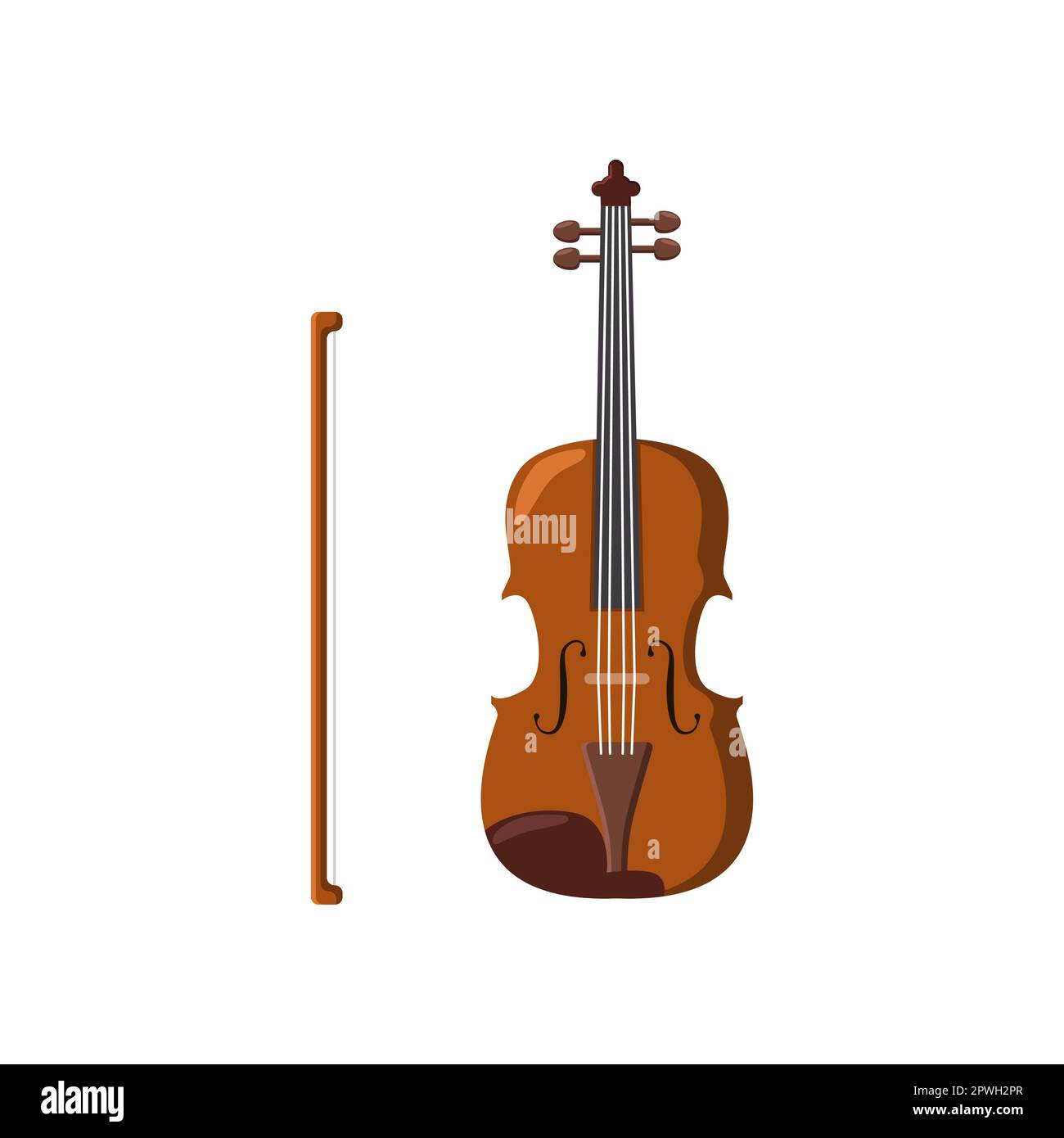 Ilustración clásica de dibujos animados de violín orquestal Imagen Vector de stock Alamy