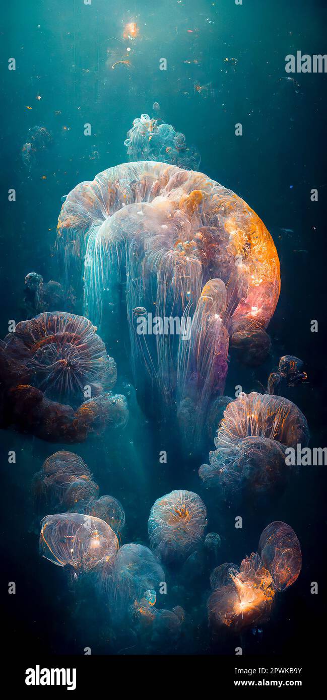 playa de medusas bioluminiscentes