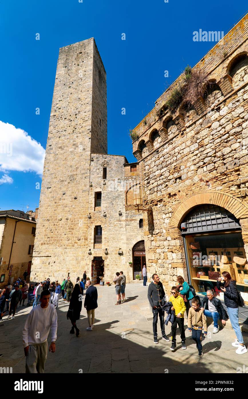San Gimignano. Toscana. Italia. Las bellas torres de la ciudad vieja Foto de stock