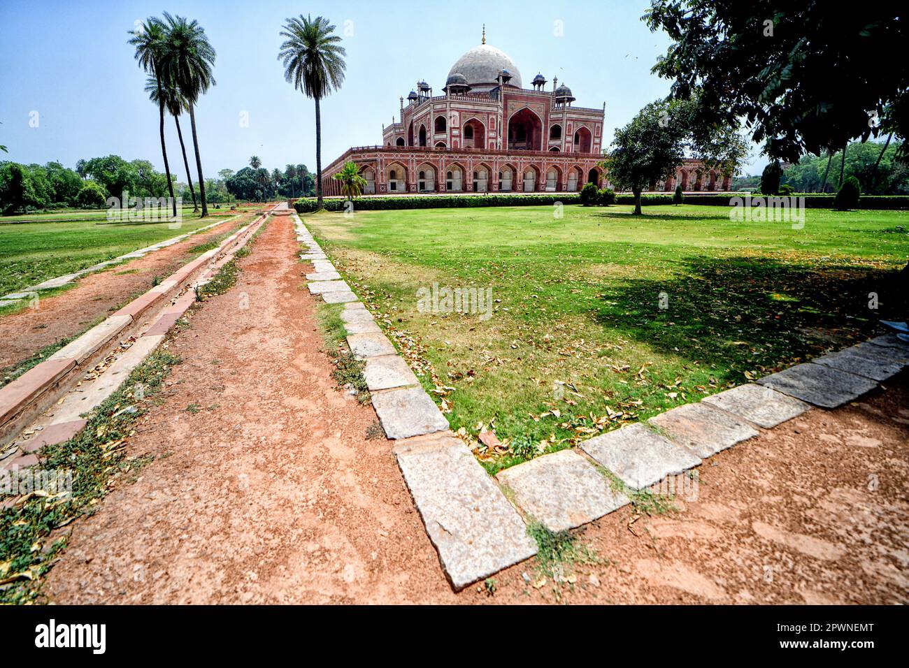 Vista de la tumba Humayun en Nueva Delhi. La Tumba de Humayun es un