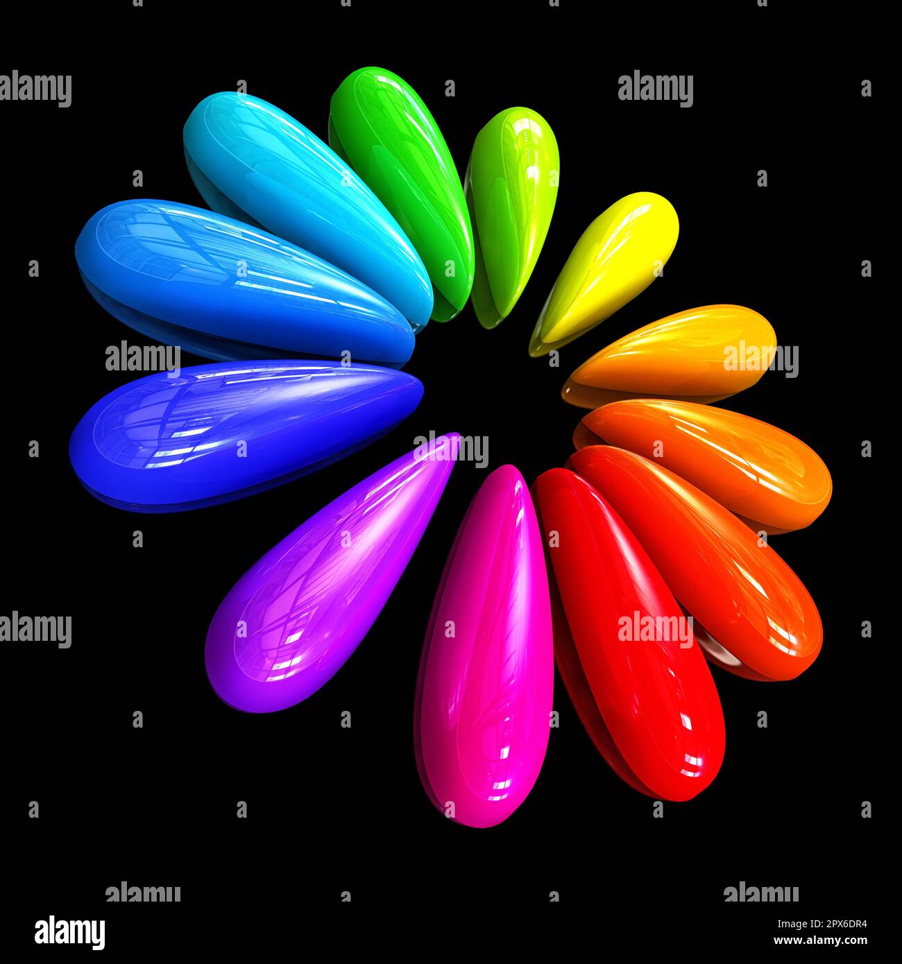 Representación 3D de un círculo de color Foto de stock