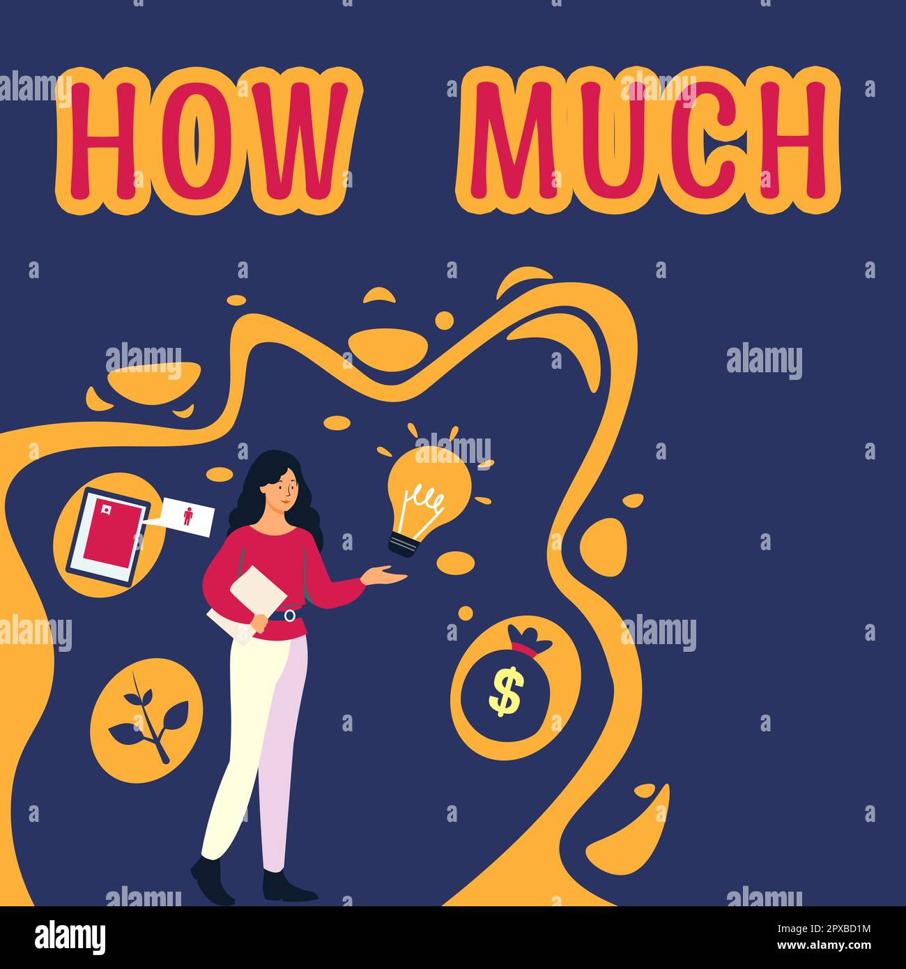 Leyenda conceptual Cuánto, significado conceptual Pregunte sobre la