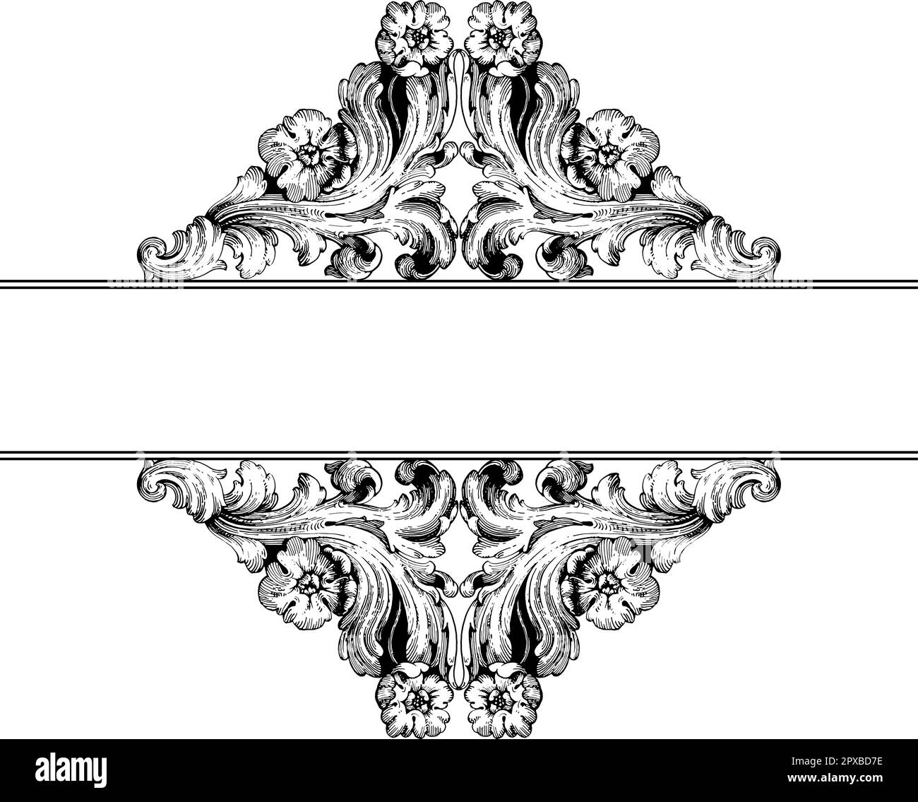 Vector barroco de elementos vintage para el diseño. Rollo barroco como elemento de ornamento y diseño gráfico con espirales y Rolling Circle Motif Vector Ilustración del Vector