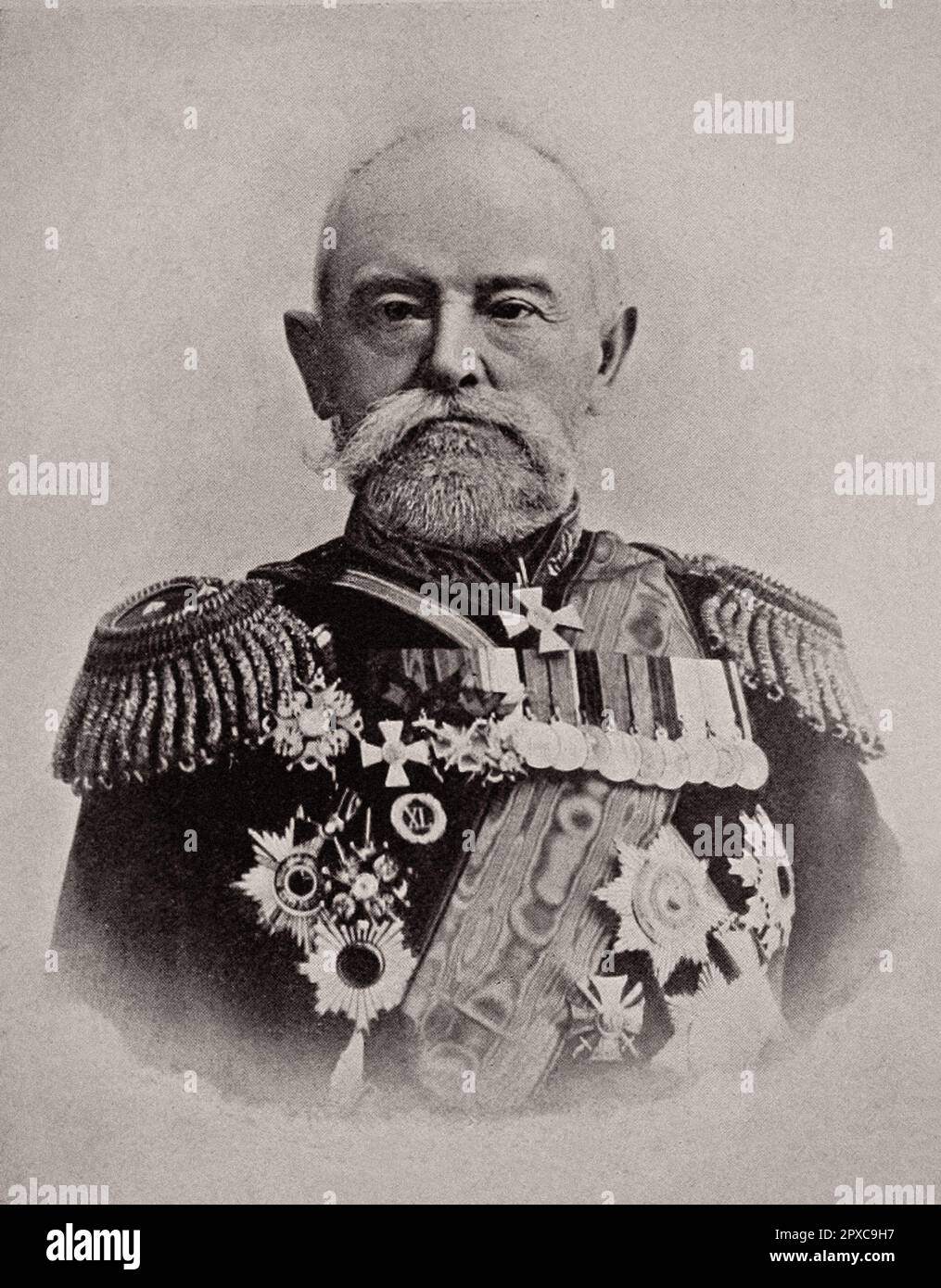 General Linievitch. Nikolai Petrovich Linevich (1839-1908) fue un oficial militar de carrera, general de infantería (1903) y general adjunto en el Ejército Imperial Ruso en el Lejano Oriente durante la última parte de la Guerra Ruso-Japonesa. Foto de stock
