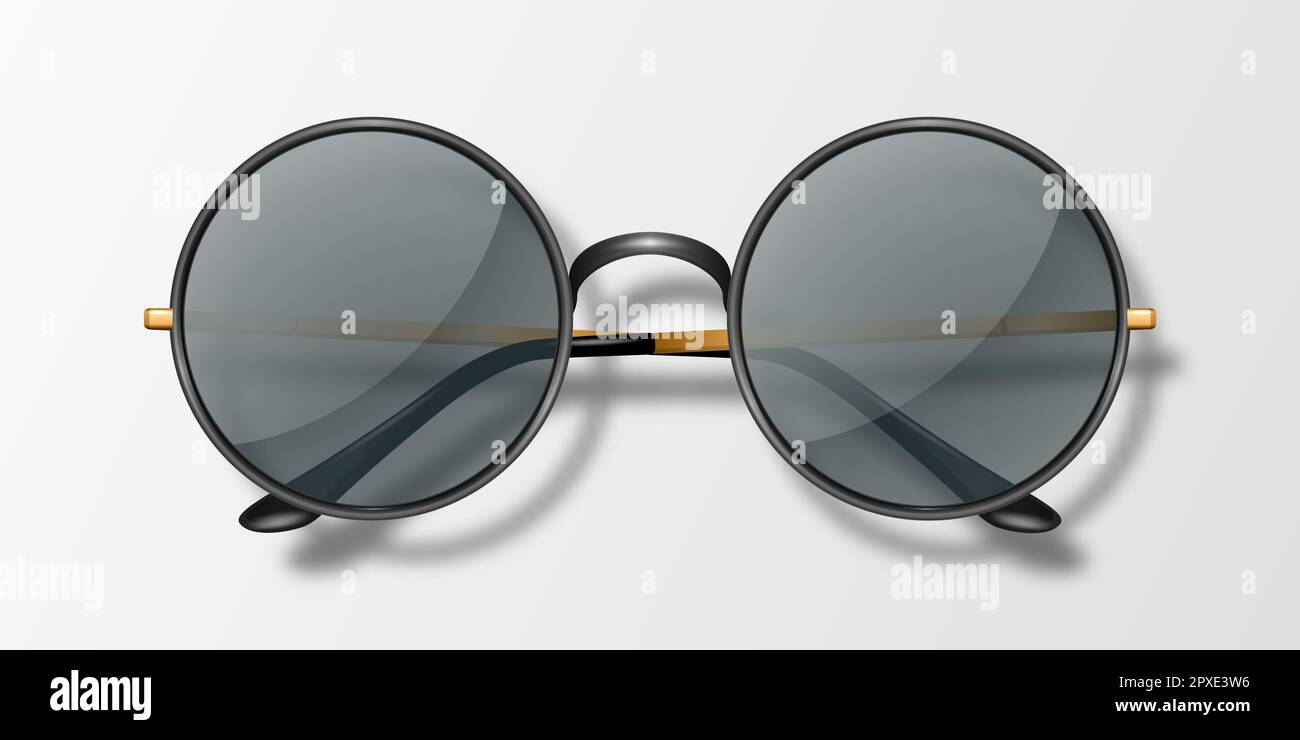 Lentes redondos oscuros hombre store
