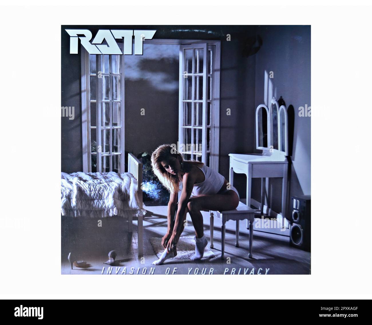 RATT - Invasión de su privacidad - Vintage L.P Music Vinyl Record Foto de stock
