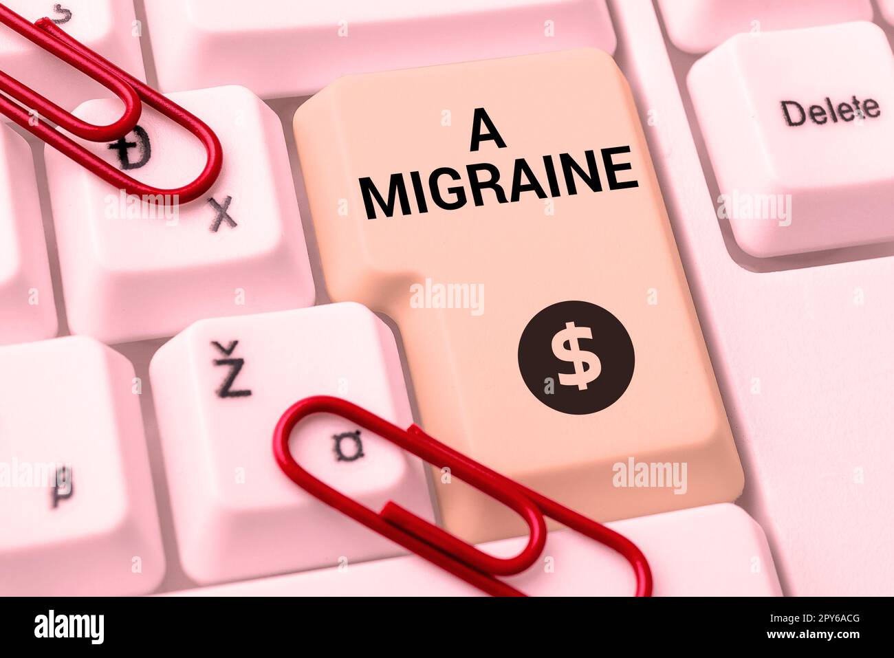Signo que muestra Una migraña. Concepto que significa dolor de cabeza