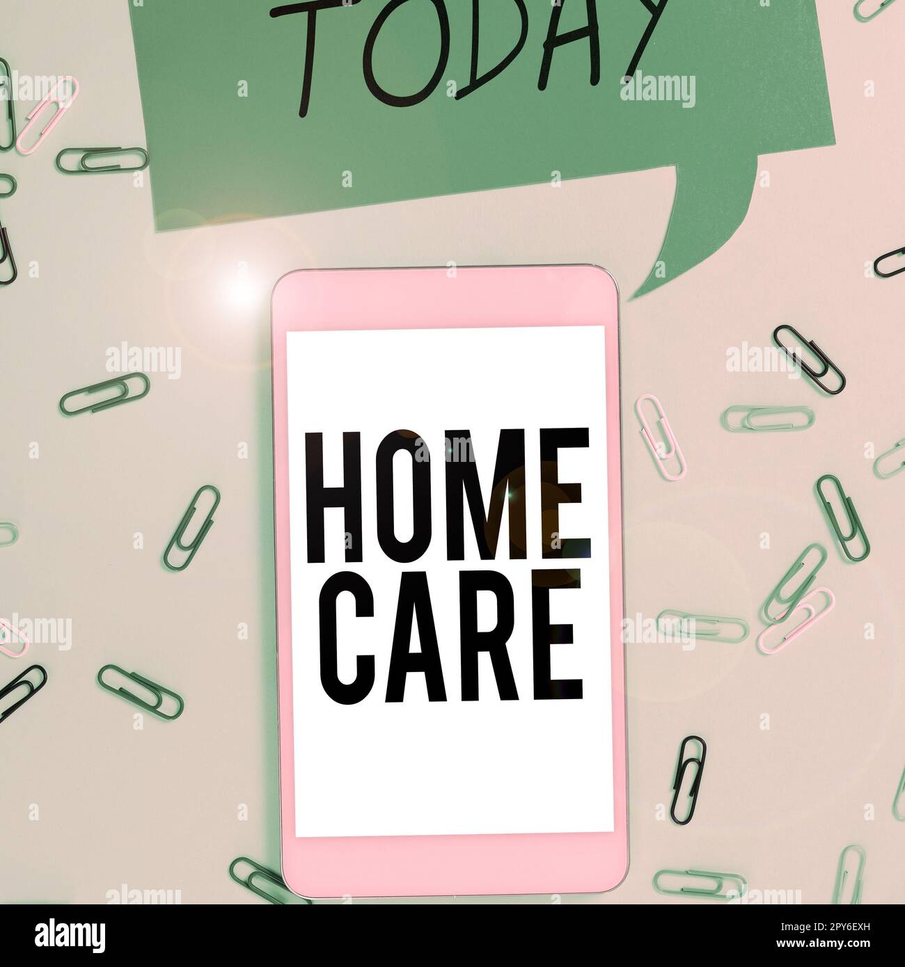 Pantalla conceptual Home Care. Internet Concept lugar donde la gente puede obtener el mejor servicio de comodidad prestado Foto de stock